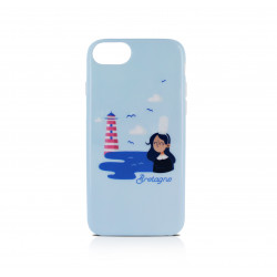 Coque semi-rigide Bretagne bigoudène bleue pour iPhone 6/6S/7/8/SE 2020