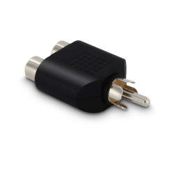 Adaptateur audio 1 RCA mâle/2 fem.