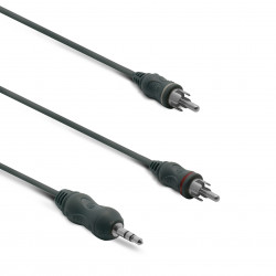 Câble audio jack stéréo 3,5 mm mâle/2 RCA mâle 5 m