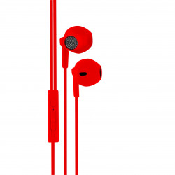 Ecouteurs intra auriculaire avec micro 1,2 m - rouge
