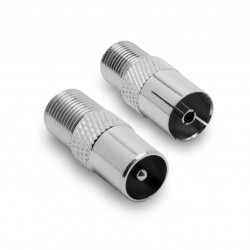 Adaptateur (lot de 2) F/9,52 mm fem./mâle et fem./fem.