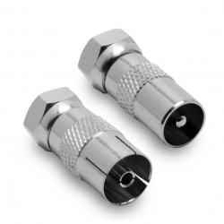 Adaptateur (lot de 2) F/9,52 mm mâle/mâle et mâle/fem.