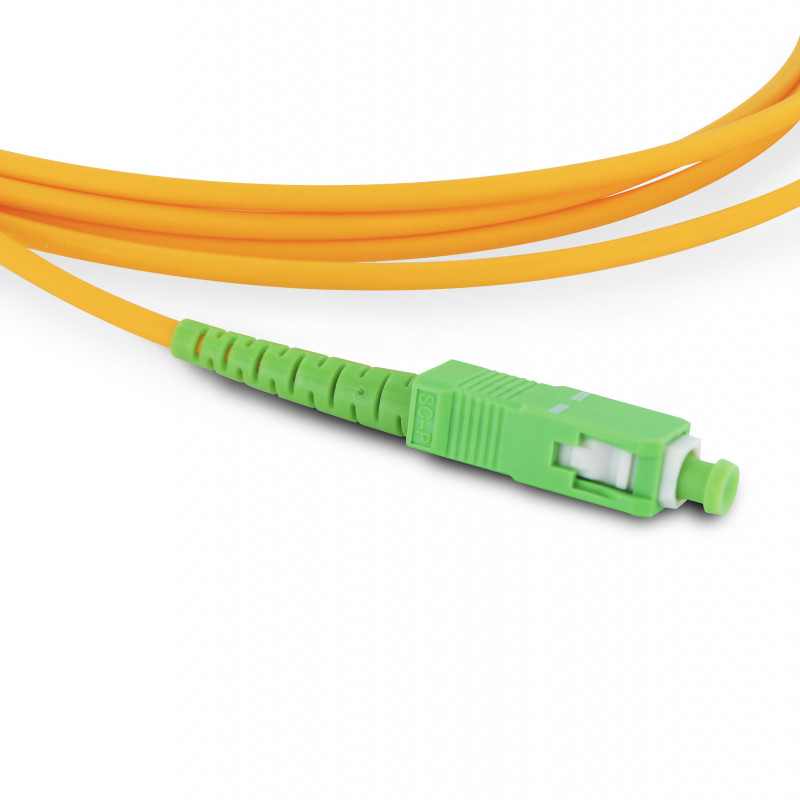 Câble fibre optique - monomode 0,8 m - orange et vert