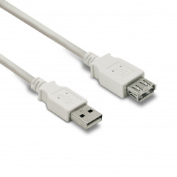 Câble USB A mâle/A fem. USB 2.0 - 1,8 m - blanc