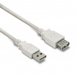 Câble USB A mâle/A fem. USB 2.0 - 3 m - blanc