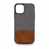 Coque souple bi-matière pour iPhone 11 PRO - grise et marron