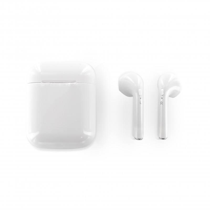 Ecouteurs intra auriculaire avec micro Bluetooth - blanc