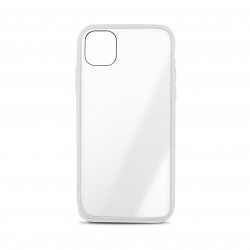 Coque semi-rigide Color Edge pour iPhone 12 MINI - contour blanc