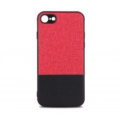 Coque souple bi-matière pour iPhone 7/8/SE 2020 - rouge et noire