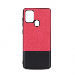 Coque souple bi-matière pour Samsung A21s - rouge et noire