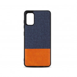 Coque souple bi-matière pour Samsung A41 - bleue et orange