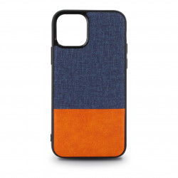 Coque souple bi-matière pour iPhone 11 - bleue et orange