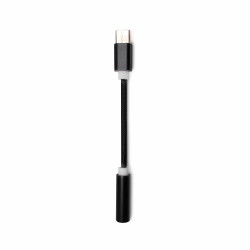 ADAPTATEUR USB-C / JACK 3.5, M / F, NOIR