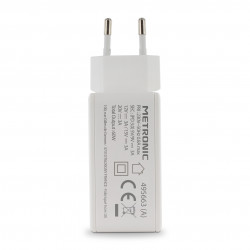 Chargeur secteur 60W + câble USB-C mâle/mâle 2,5 m - blanc