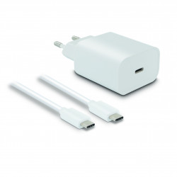 Chargeur secteur 18W + câble USB-C mâle/mâle 1,2 m - blanc