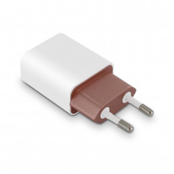 Chargeur secteur Platinium 1 USB-A 2.4 A - blanc et rose