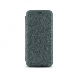 Etui folio clam tissu pour Samsung A10 - gris