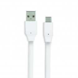 Câble USB-C /USB-A plat 3 m - blanc