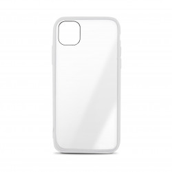 Coque semi-rigide Color Edge pour iPhone 12/12 PRO - contour blanc