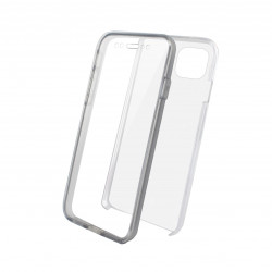 Coque semi-rigide 360° pour iPhone 12/12 PRO - transparente / grise