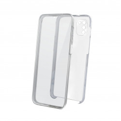 Coque semi-rigide 360° pour Samsung A02s - transparente / grise