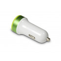 Chargeur allume-cigares 2 USB-A 2.1 A - vert