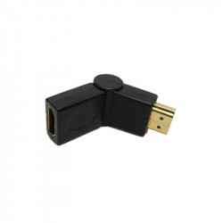 Adaptateur HDMI mâle/fem. articulé - gold