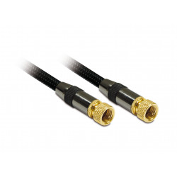 Câble TV premium satellite coaxial fiches F mâle/mâle 1,5 m