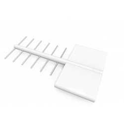 Antenne d'extérieur NX amplifiée 44 dB filtre 4G à fiche F - blanche