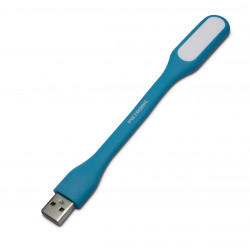 Lampe LED USB liseuse flexible - bleue