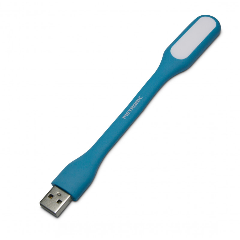 Lampe LED USB liseuse flexible - bleue