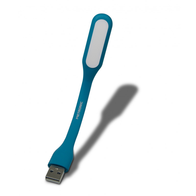 Lampe LED USB liseuse flexible - bleue