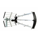 Antenne d\'extérieur trinappe 20 dB à fiche F dépliable
