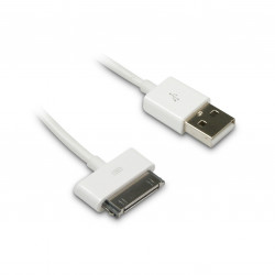 Câble data/charge 30 pins pour iPhone iPad 1 m - blanc