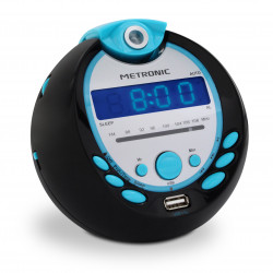 Radio-réveil Sportsman FM projection double alarme avec port USB
