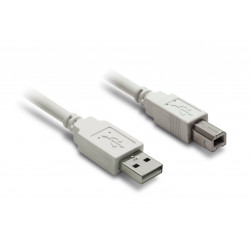 Câble USB A mâle/B mâle USB 2.0 - 1,8 m - blanc