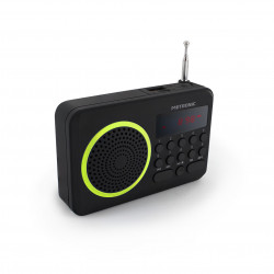 Radio portable FM MP3 avec ports USB/micro SD - noir et vert