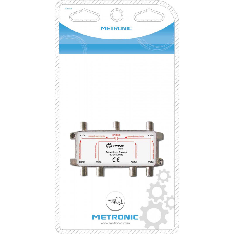 Répartiteur antenne tv tnt 6 sorties