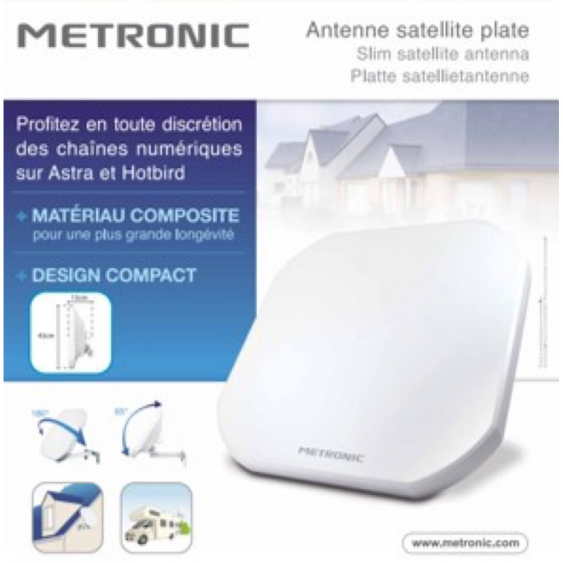 Metronic Antenne satellite plate H V 