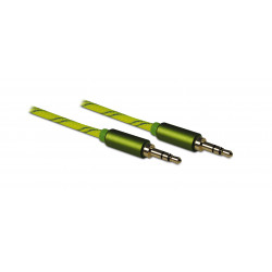 Câble audio jack stéréo 3,5 mm mâle/mâle 1 m - jaune
