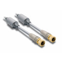 Câble TV satellite coaxial fiches F mâle/mâle 10 m - gris