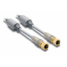 Câble TV satellite coaxial fiches F mâle/mâle 10 m - gris