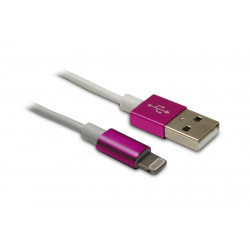 Câble pops cable MFI /USB-A pour iPhone iPad 1 m - rose