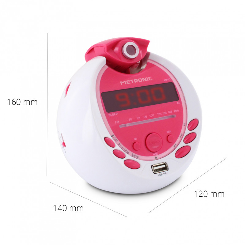 Radio CD METRONIC MP3 portable enfant Gulli-Rose