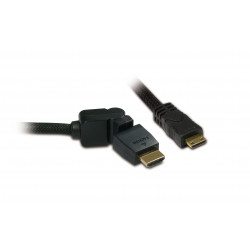 Câble HDMI premium High Speed + Ethernet Mini HDMI/HMDI - rotatif 1,5 m