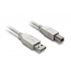 Câble USB A mâle/B mâle USB 2.0 - 3 m - blanc