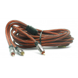 Câble audio 1 RCA mâle/2 RCA mâle 5 m - orange