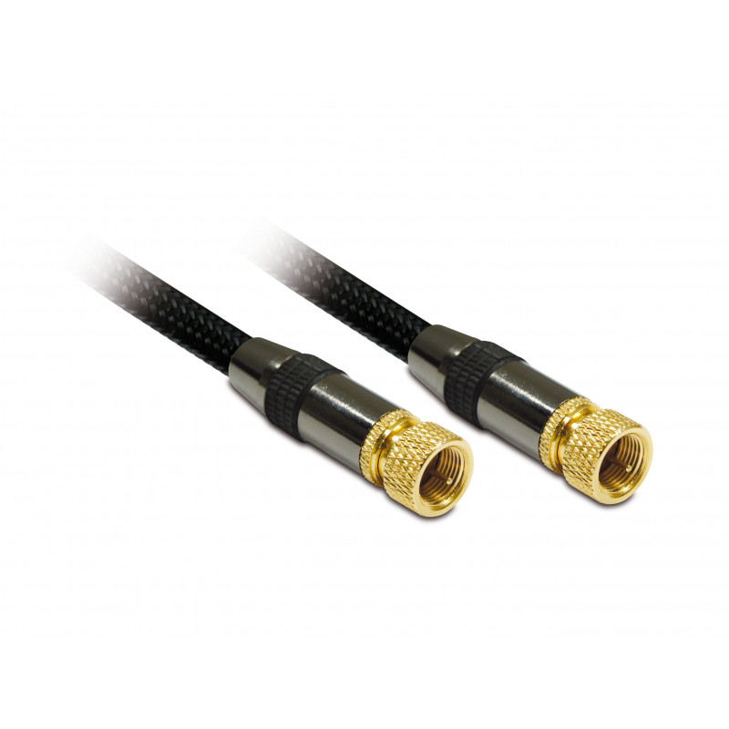 Câble TV premium satellite coaxial fiches F mâle/mâle 5 m