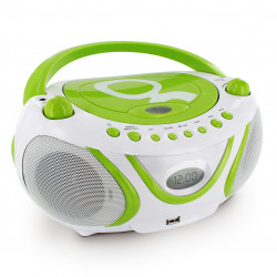 Lecteur CD MP3 enfant avec port USB - blanc et vert