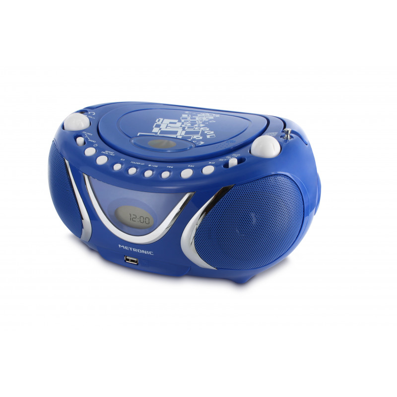 Lecteur CD MP3 Metronic avec USB / FM Bleu